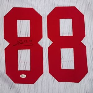 Evan Engram Autographed New York Giants Custom Football Jersey Men's Size XL